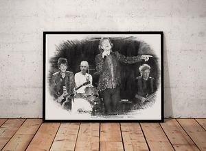300x221 The Rolling Stones Sketch Art Portrait Print A4 Poster Collectable - Rolling Stones Sketch