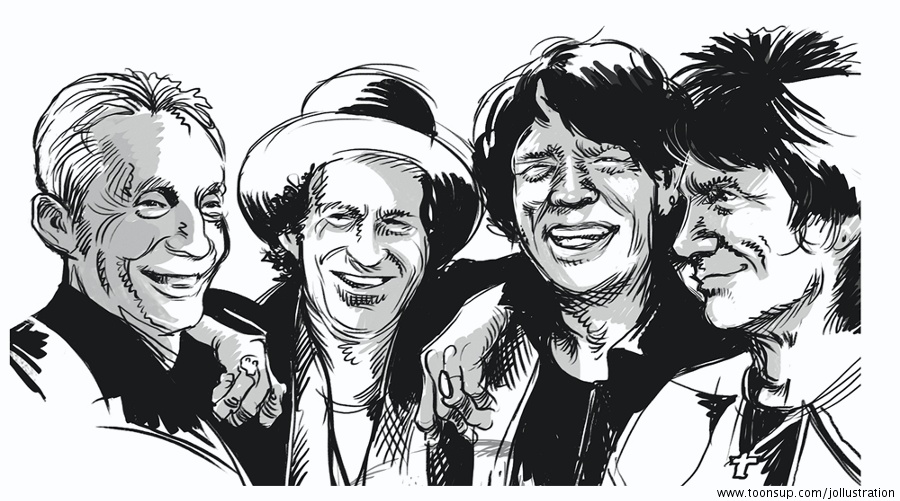 900x501 Cartoon Rolling Stones - Rolling Stones Sketch