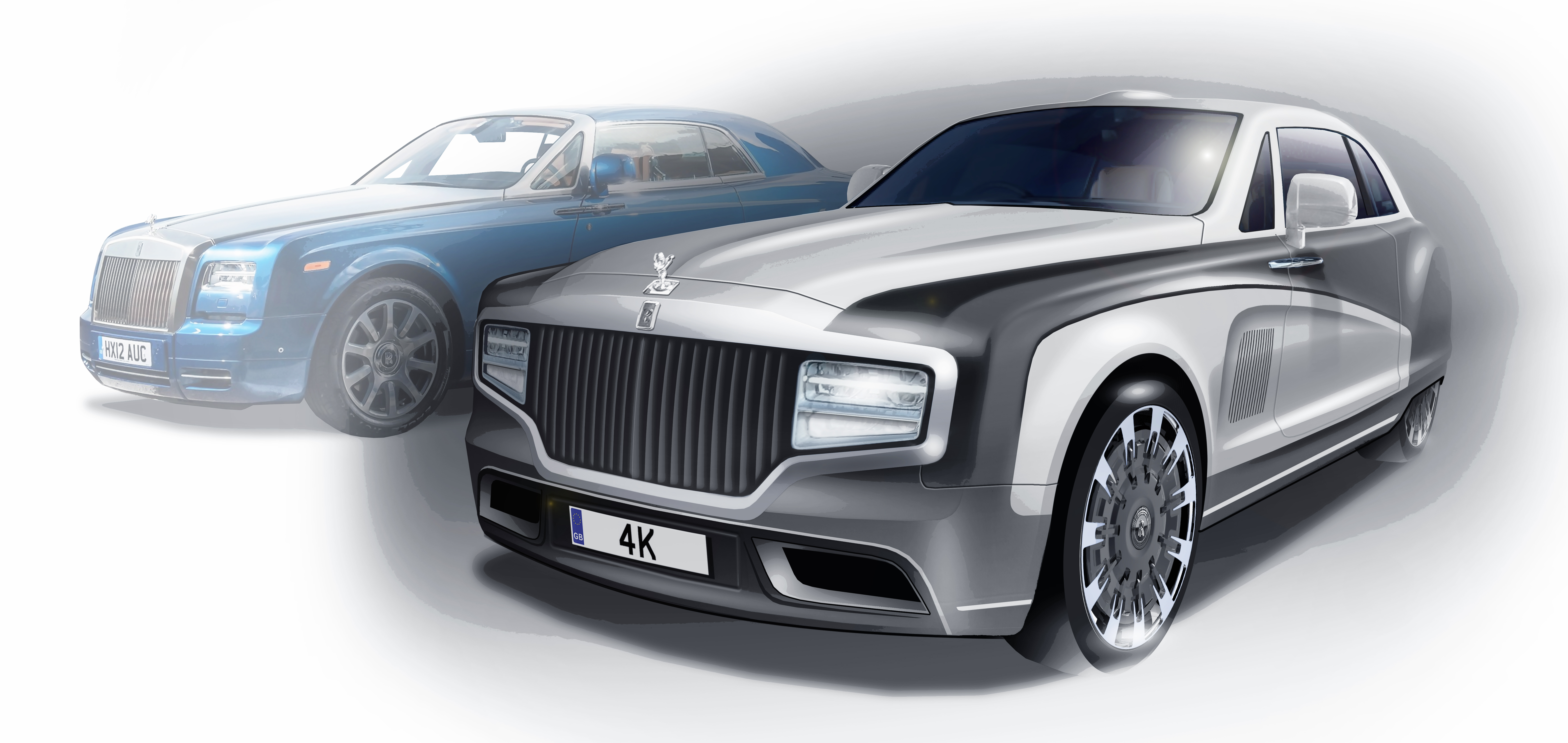 Rolls Royce Pencil Sketch