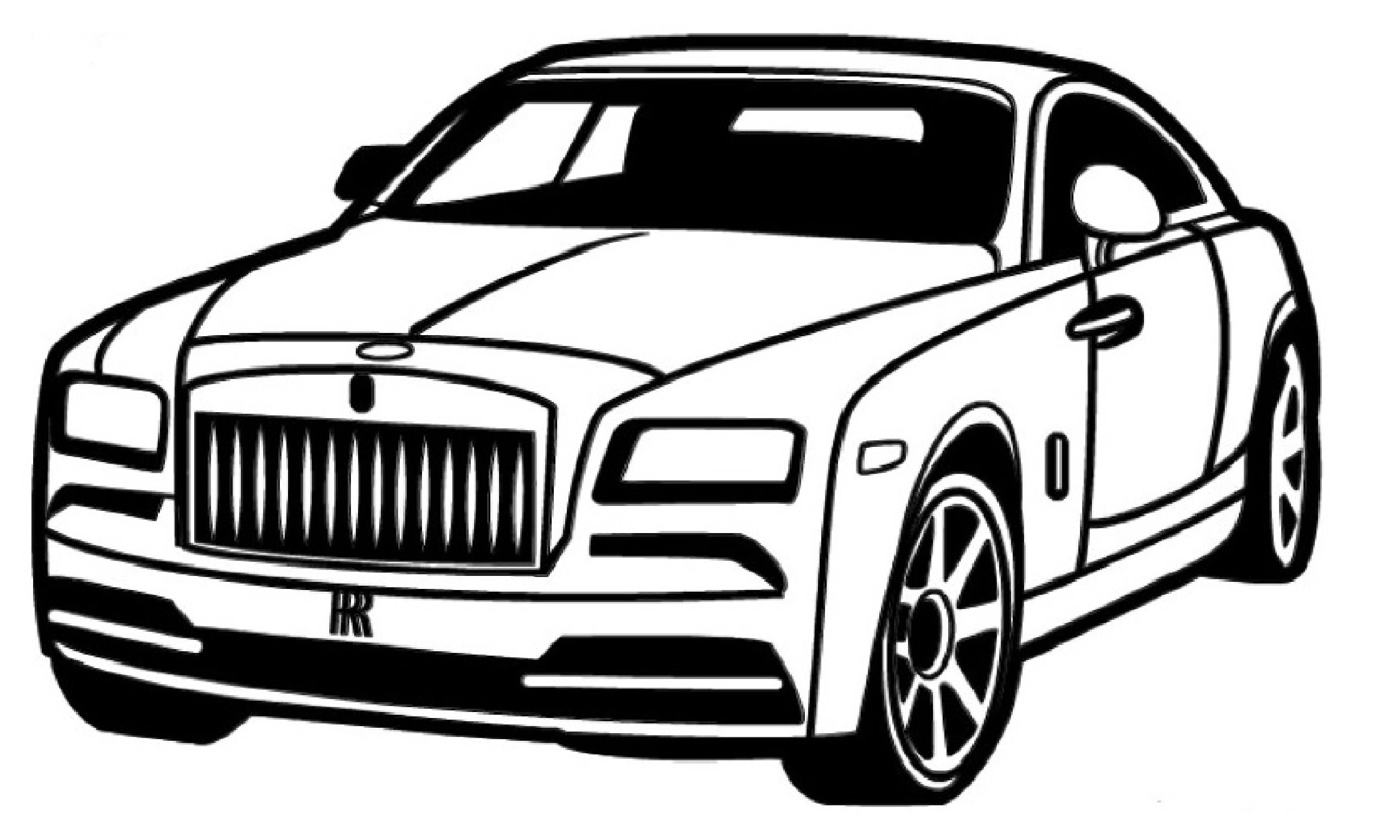 How To Draw A Rolls Royce Kak Narisovat Rolls Royce - Rolls Royce Sketch. 