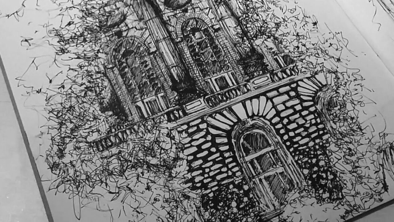 1280x720 Ancient Roman Architecture Speed Drawing - Roman Architecture Sketches