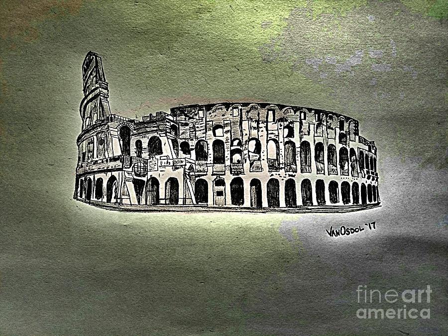 900x675 Roman Colosseum Ancient Ruins - Roman Colosseum Sketch