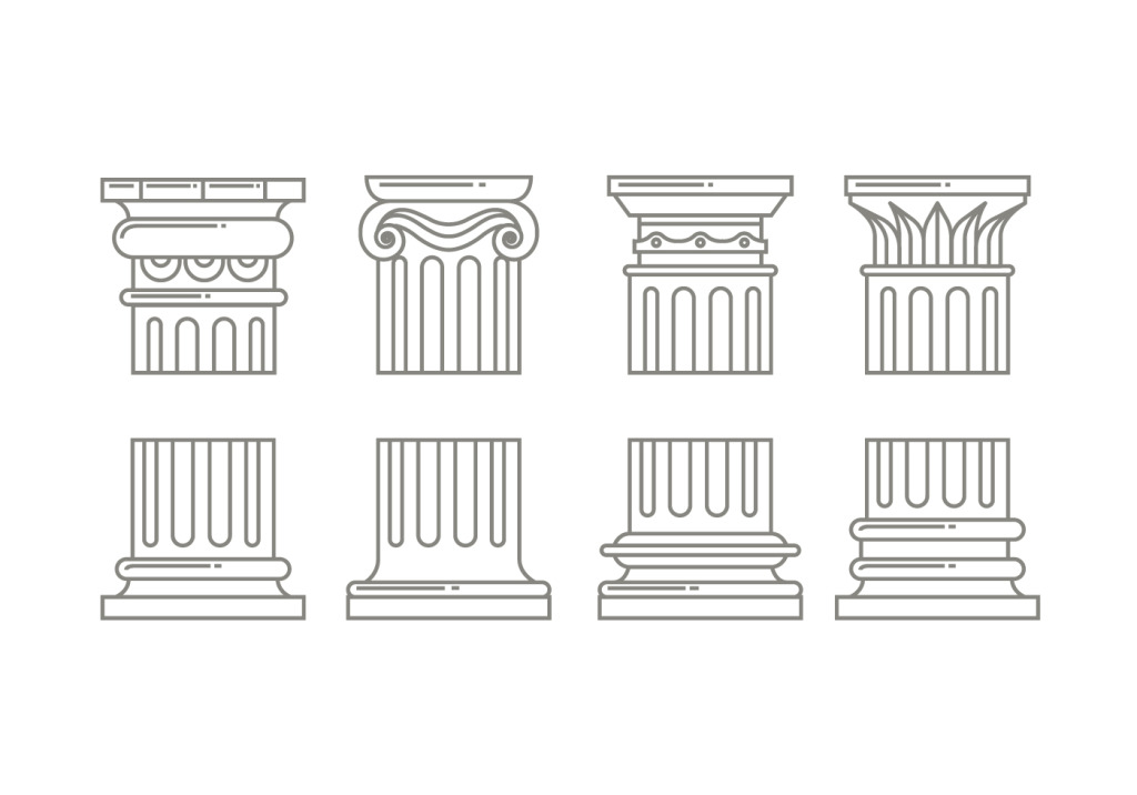 1024x716 Vector Roman Column Free Download Eps Files - Roman Column Sketch