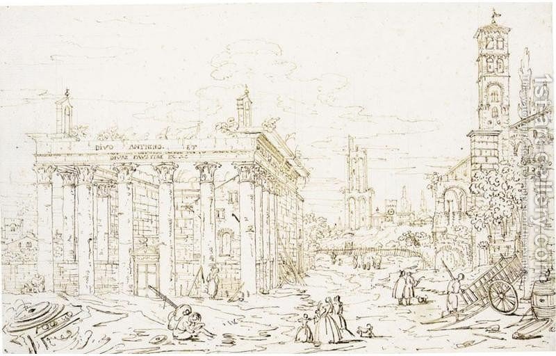 800x512 Roman Forum, With The Temple Of Antoninus And Faustina Bernardo - Roman Forum Sketch