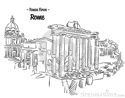 400x315 Roman Forum Clipart - Roman Forum Sketch