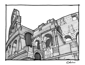 300x230 Roman Forum Drawings Fine Art America - Roman Forum Sketch
