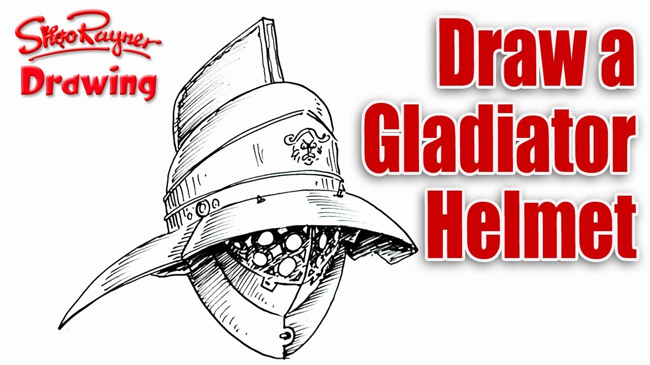 1280x720 How To Draw A Roman Gladiator Helmet - Roman Gladiator Sketch