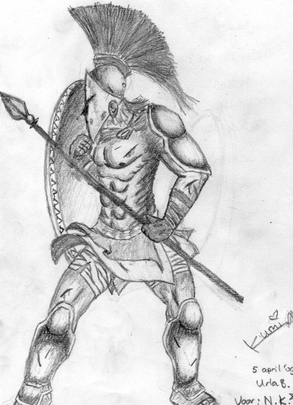 600x828 Roman Gladiator Drawing Spartan Gladiator Related Searches - Roman Gladiator Sketch