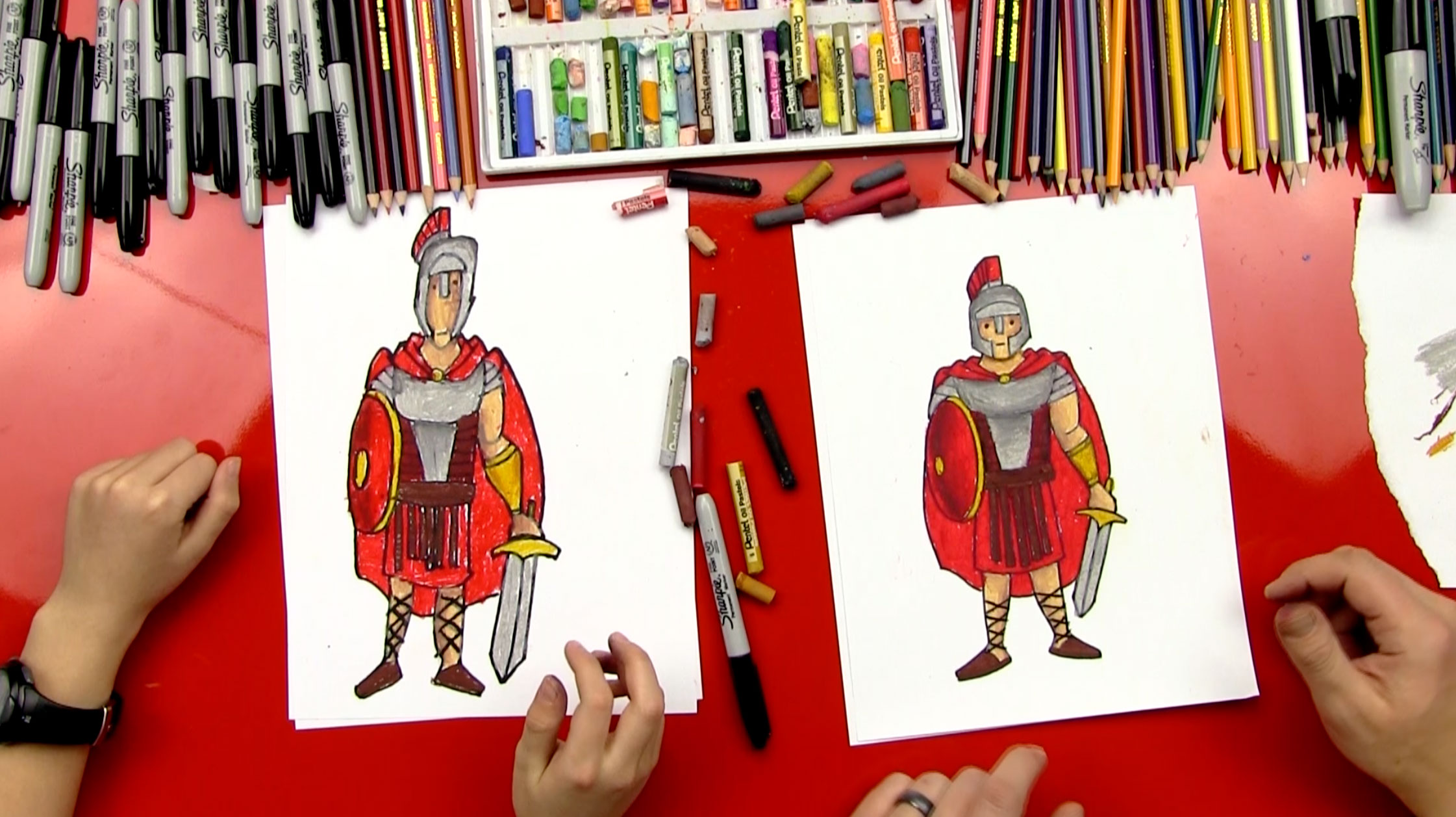 2242x1257 How To Draw A Roman Soldier - Roman Soldier Sketch