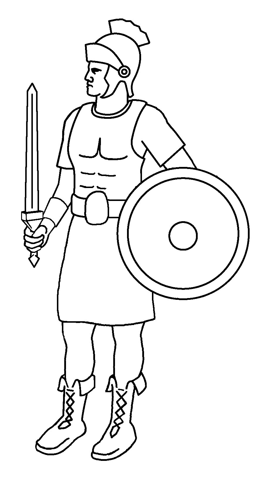 Раскраски воинов древнего Рима