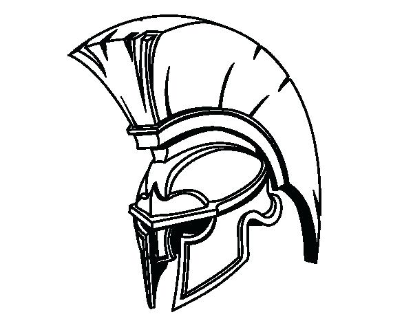 600x470 Rome Coloring Pages Spartan Warrior Helmet Roman - Roman Warrior Sketch