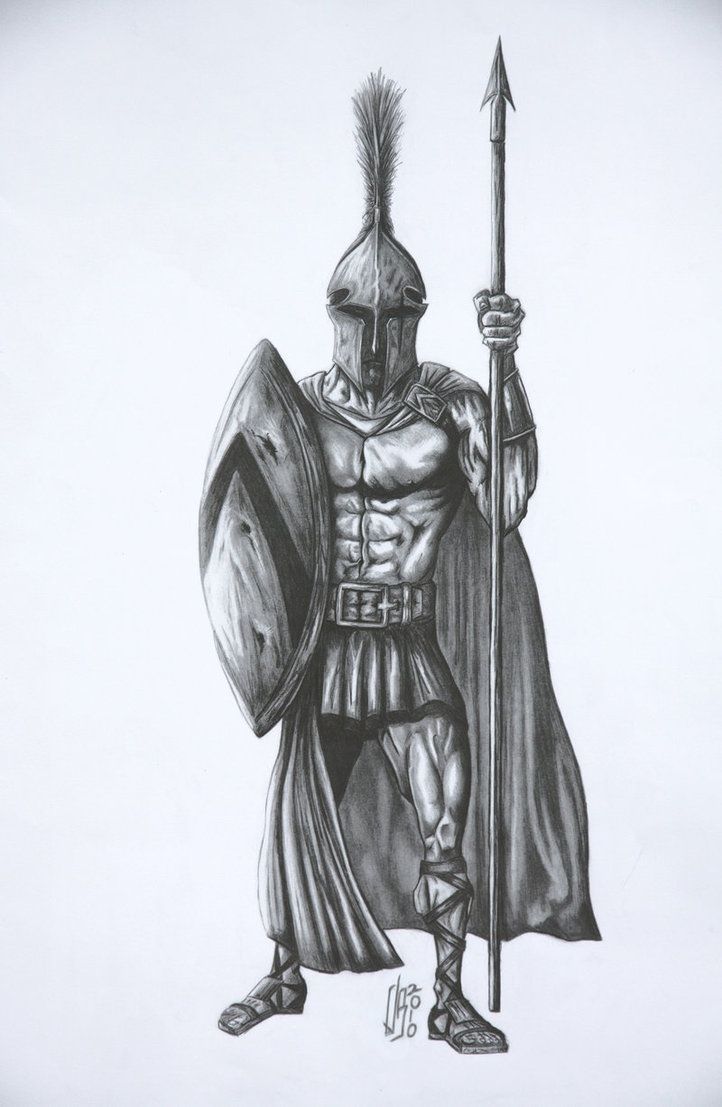 722x1107 This Is My First Deviation!! A Greekroman Soldier Drawn In - Roman Warrior Sketch