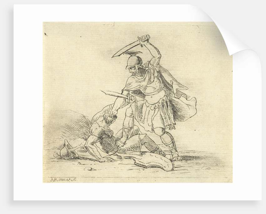 850x682 Two Roman Soldiers Fighting Each Other Posters Amp Prints By Antonis - Roman Warrior Sketch