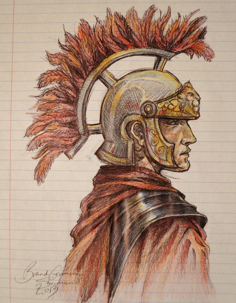 790x1012 Roman Warrior Drawing - Roman Warrior Sketch