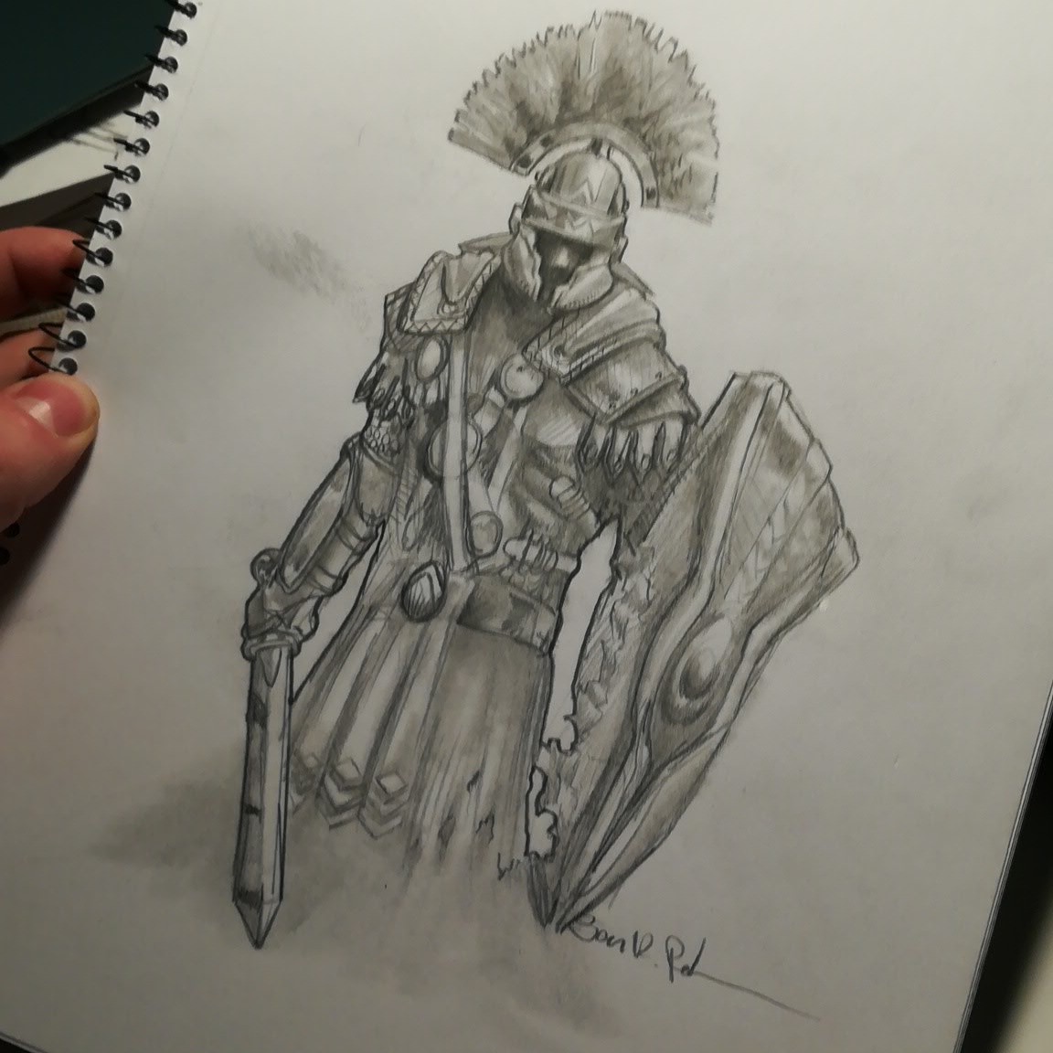 1152x1152 Artstation - Roman Warrior Sketch