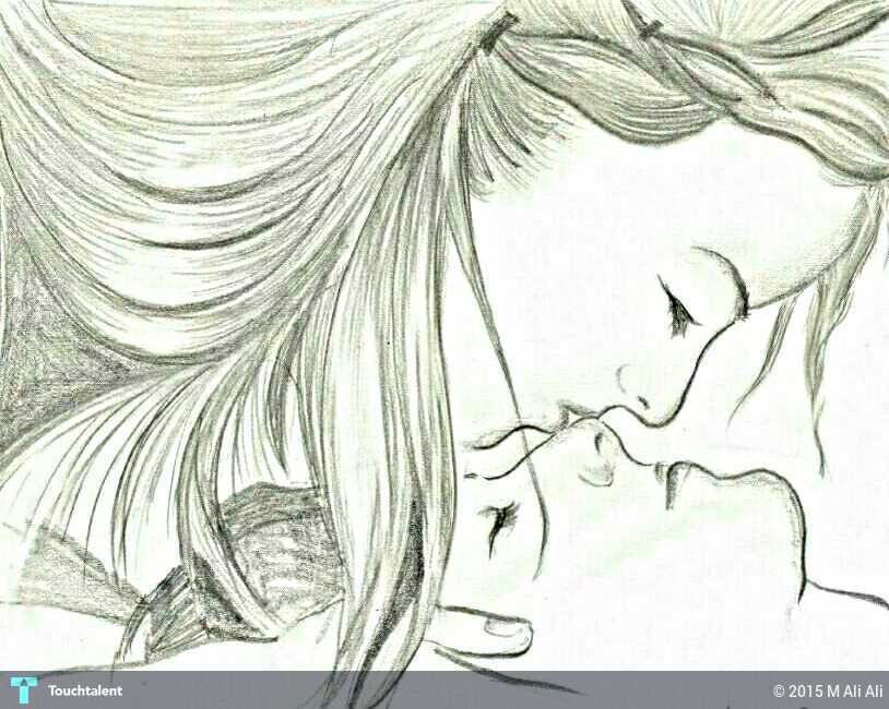 814x650 Romantic Kiss Touchtalent - Romantic Kiss Sketch