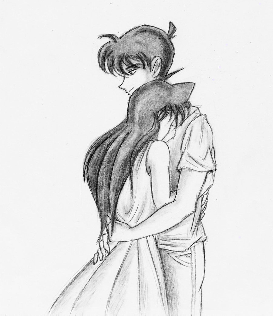 900x1039 Wallpaper Romantic Sketches Hug Love Pictures - Romantic Sketches