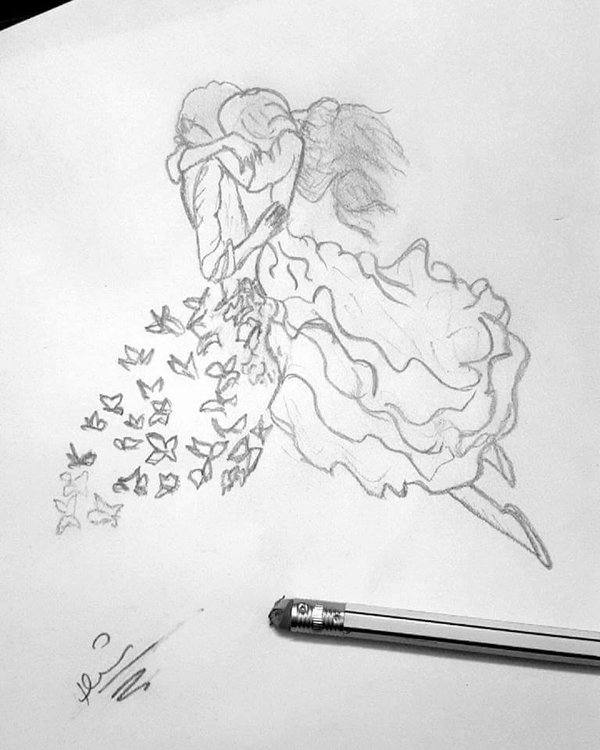 600x750 Romantic Sketches By Th3 Art Lover - Romantic Sketches