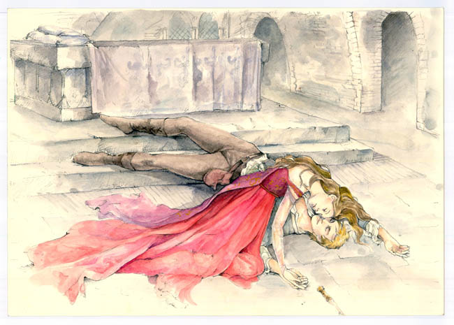 650x465 Romeo Amp Costume Sketches Fashion Gone Rogue - Romeo And Juliet Balcony Scene Sketch