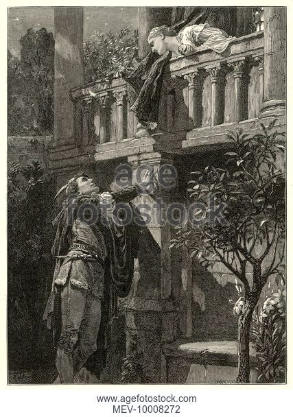 427x608 Romeo Juliet William Shakespeare Stock Photos And Images Age - Romeo And Juliet Balcony Scene Sketch