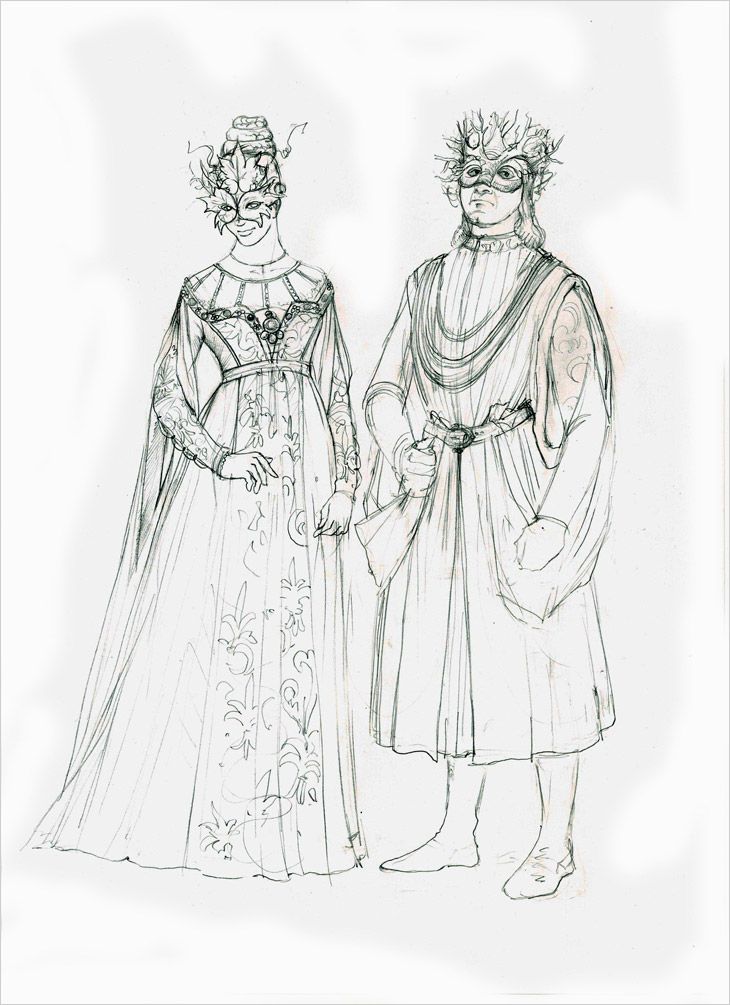 730x1005 Romeo Amp Juliet Costume Sketches By Carlo Piggioli Proyectos Que - Romeo And Juliet Sketch