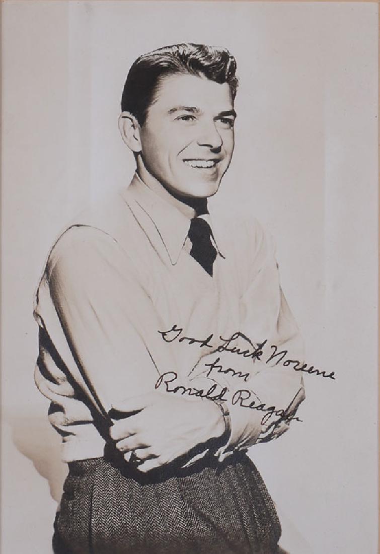 755x1100 Ronald Reagan Signed And Inscribed Photo, 1940s - Ronald Reagan Sketch