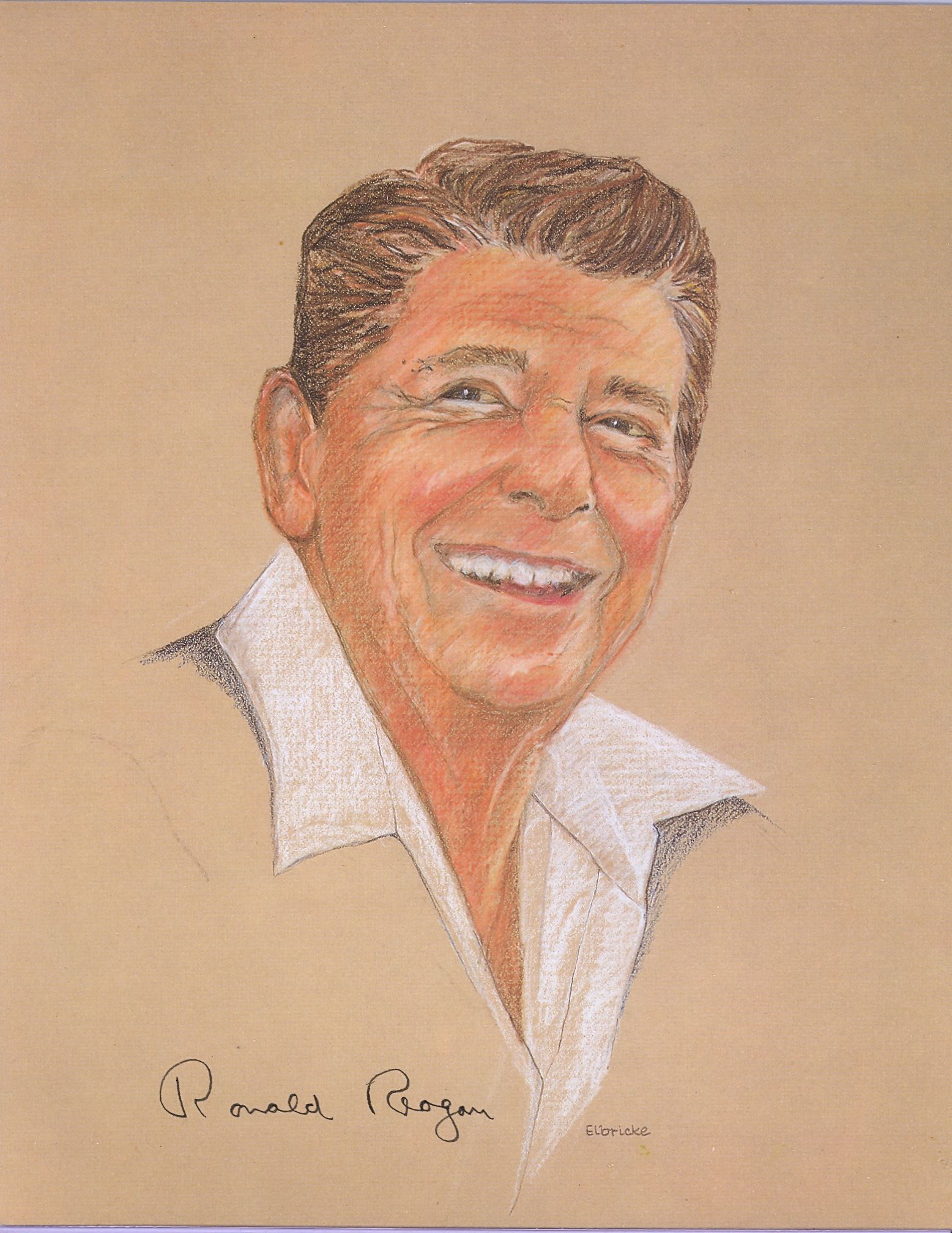 1556x2016 Lot Detail - Ronald Reagan Sketch