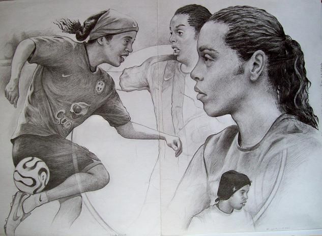633x464 Ronaldinho, The Ex World Champ (Stan Bigda) - Ronaldinho Sketch