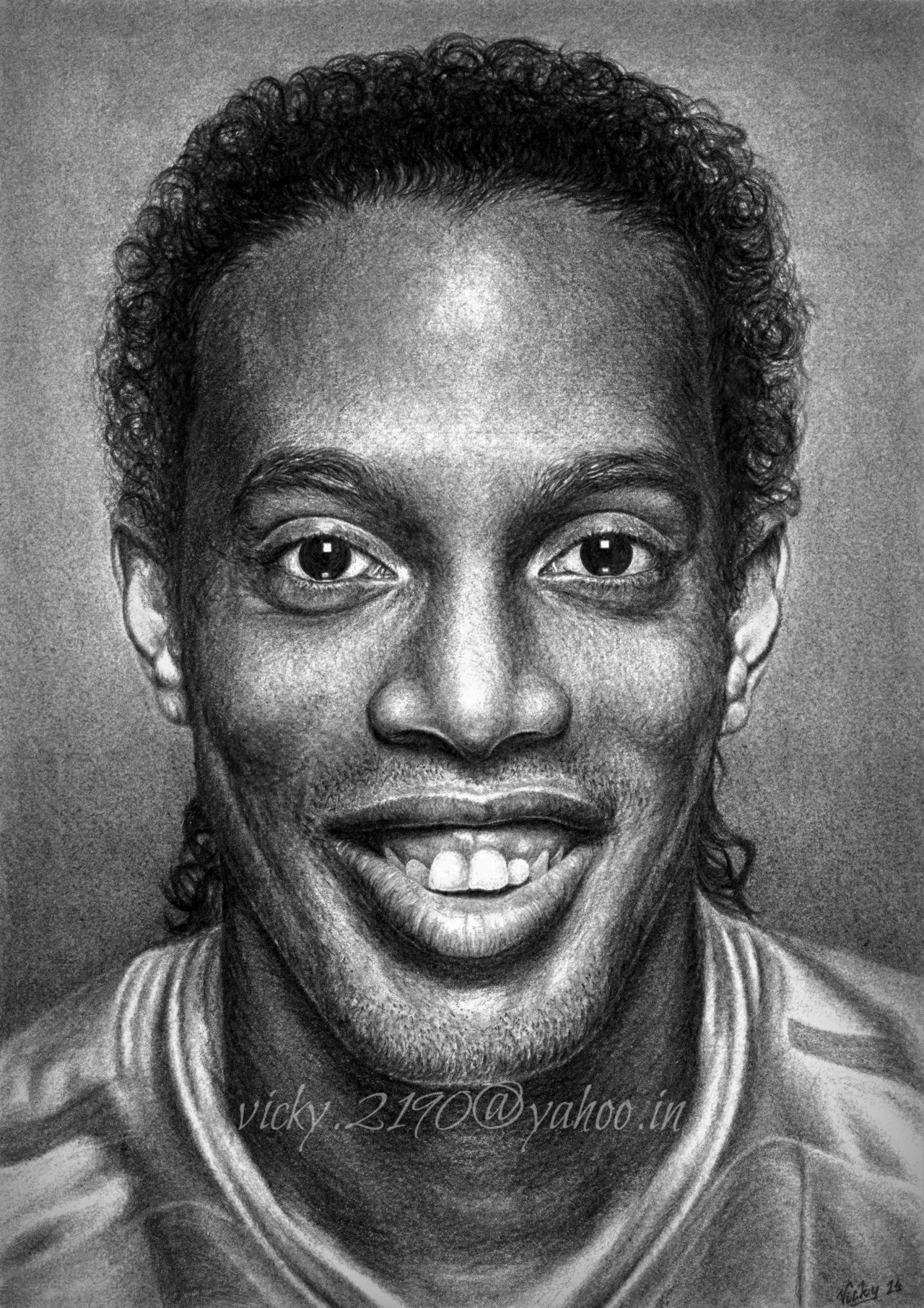 1280x1811 Ronaldinho Drawing - Ronaldinho Sketch