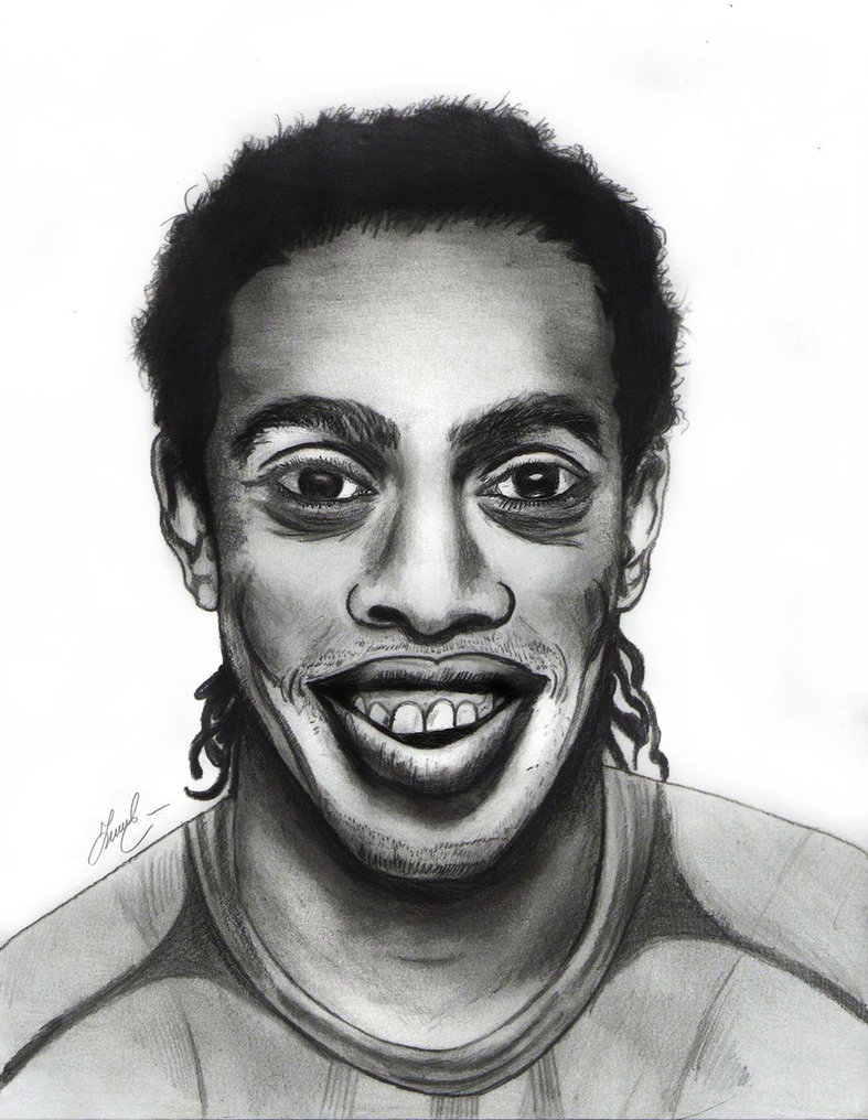 787x1016 Ronaldinho By Sologfx - Ronaldinho Sketch