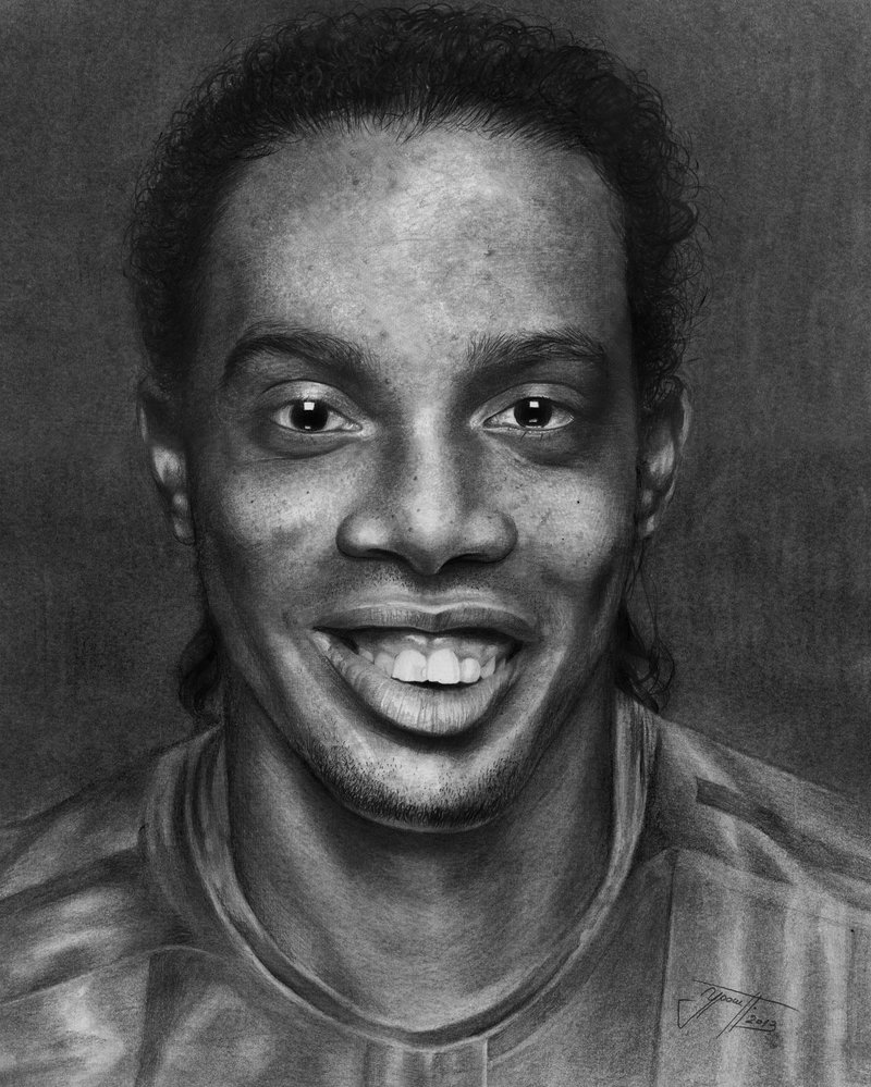 800x999 Ronaldinho Drawing By Urosh1991 - Ronaldinho Sketch