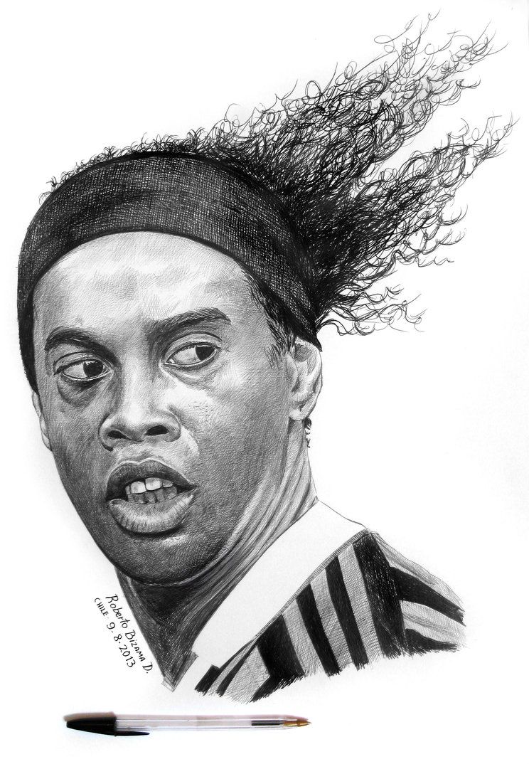 744x1074 Ronaldinho Sketch - Ronaldinho Sketch