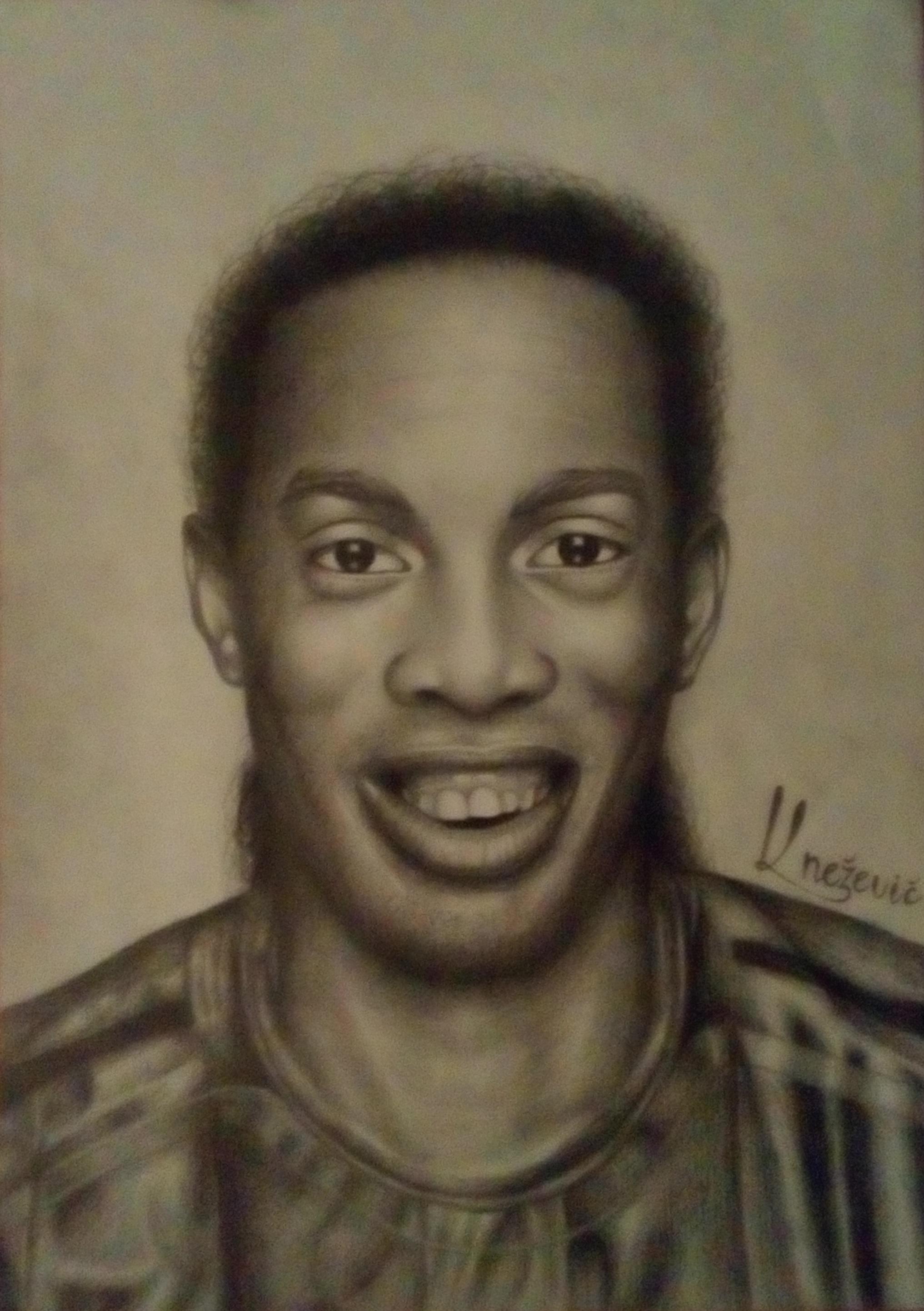 2033x2885 My Drawing Of Ronaldinho Drawing - Ronaldinho Sketch