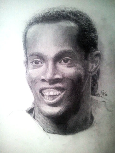 480x640 Portrait Of Ronaldinho By Scefen On Stars Portraits - Ronaldinho Sketch