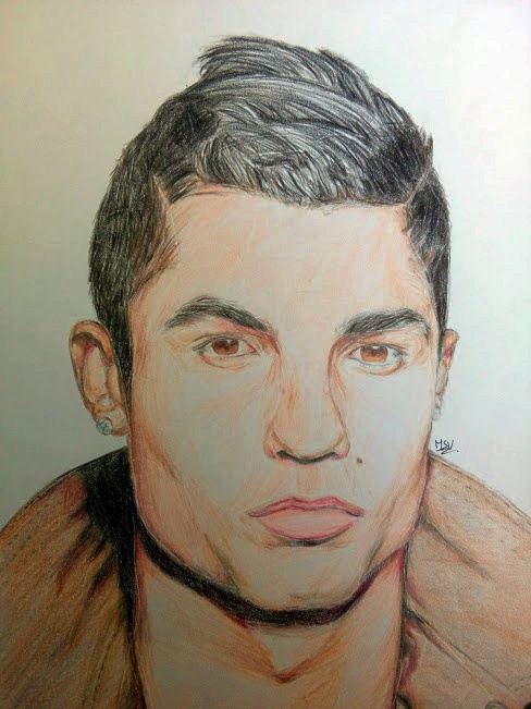 488x651 Drawing Of Cristiano Ronaldo By Msvart - Ronaldo Sketch