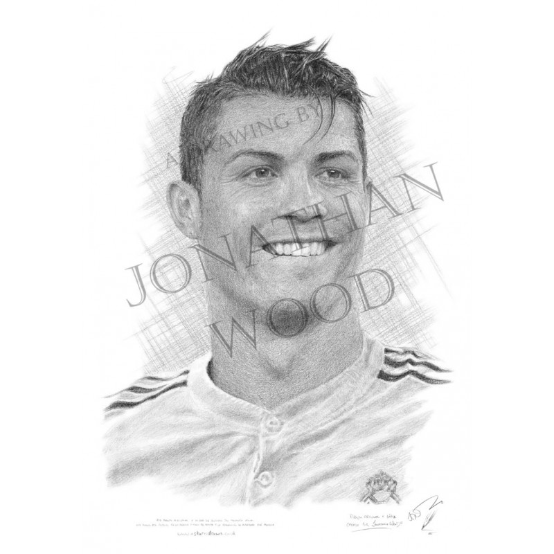800x800 Jonathan Wood Pencil Drawing - Ronaldo Sketch