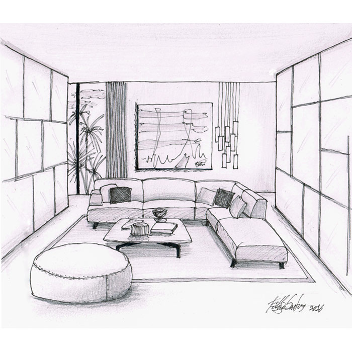 Room Design Sketch at PaintingValley.com | Explore collection of Room ...