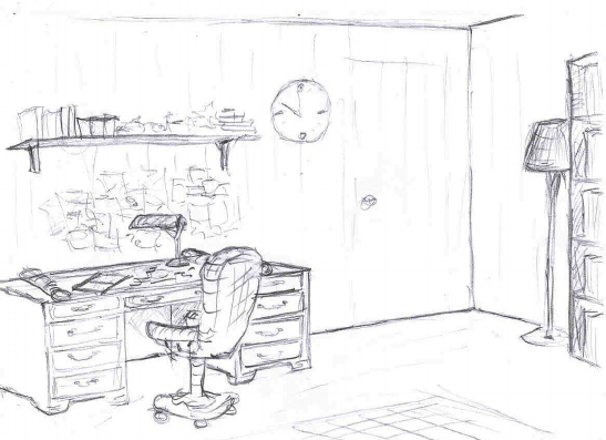 547x397 Design Sketch Of Desk In The Study Room Download Scientific Diagram - Room Design Sketch