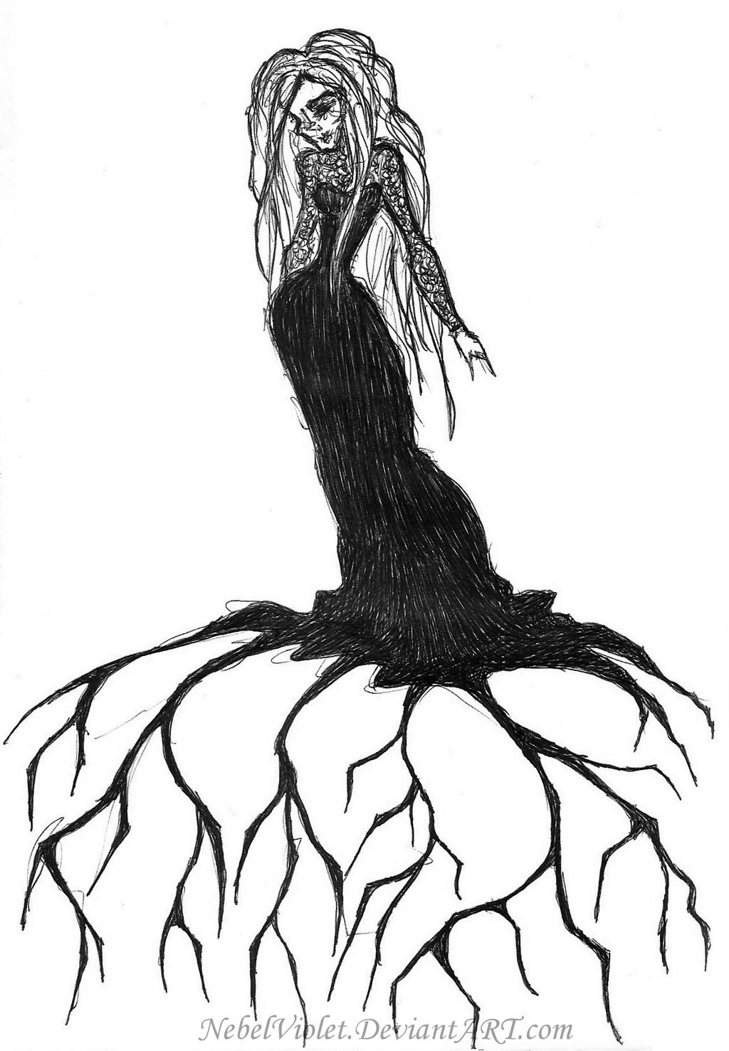 1024x1477 Sketch! Roots Dress By Nebelviolet - Roots Sketch