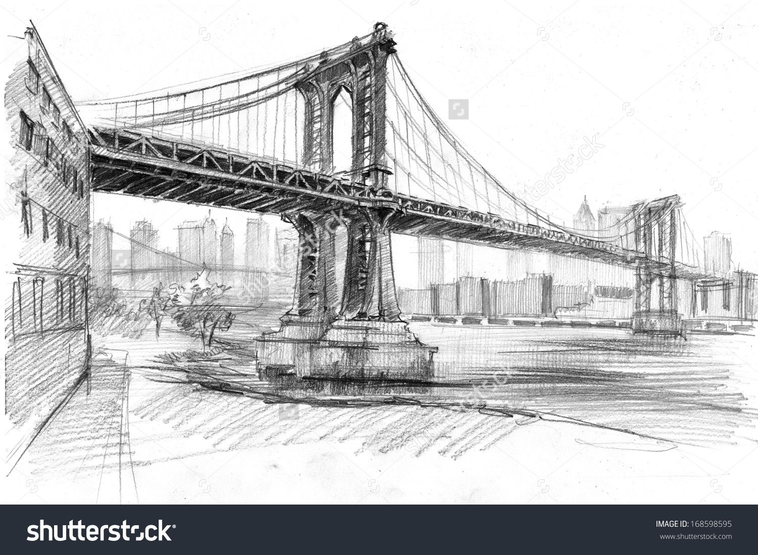 1500x1100 Pin By Courtney On Drawings Bridges And Draw - Rope Bridge Sketch