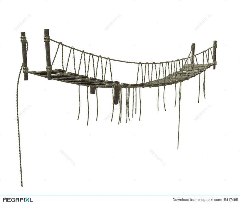 800x680 Rope Bridge 2 Illustration 15417495 - Rope Bridge Sketch