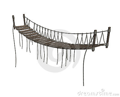 400x325 Rope Bridge Clipart - Rope Bridge Sketch