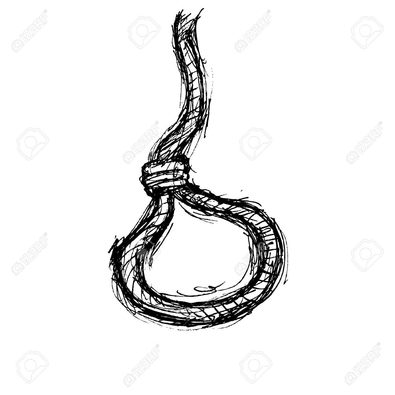 1300x1300 Drawn Rope Black And White - Rope Sketch