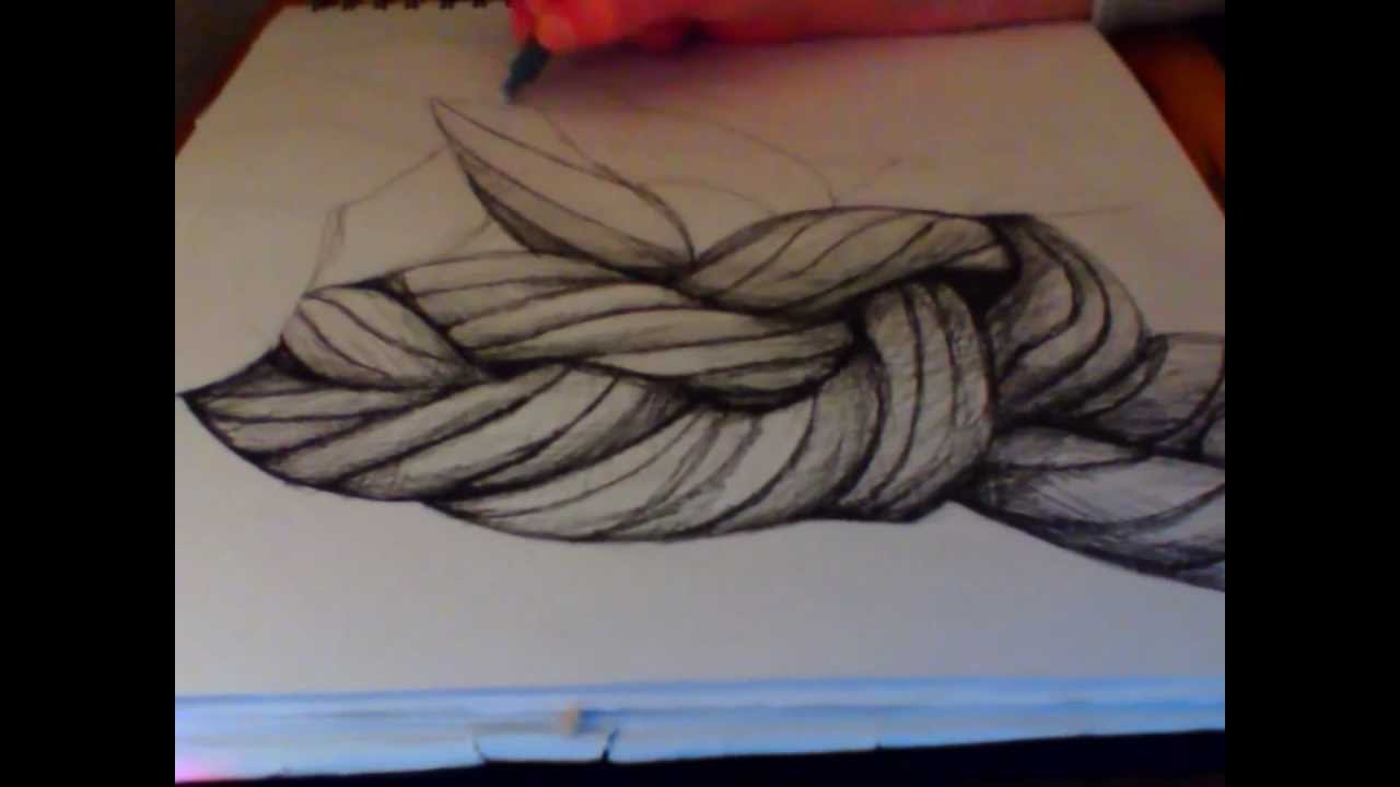1280x720 Speed Drawing Of Rope - Rope Sketch