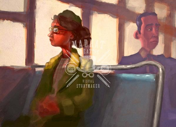 599x434 Rosa Parks 5x7 Sketch - Rosa Parks Sketch