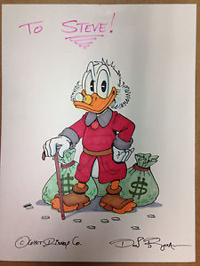 225x300 Walt Disney Don Rosa Signed Uncle Scrooge Original Art Colored - Rosa Sketch