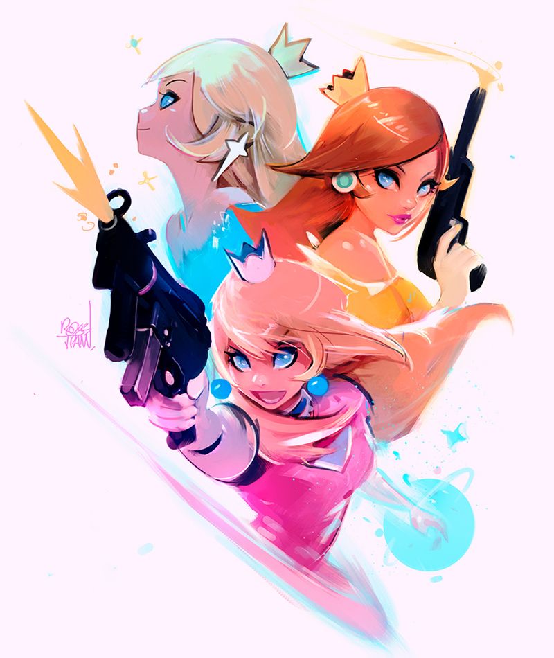 800x950 Peach Daisy And Rosalina Sketch By Rossdraws Ross Tran - Rosalina Sketch
