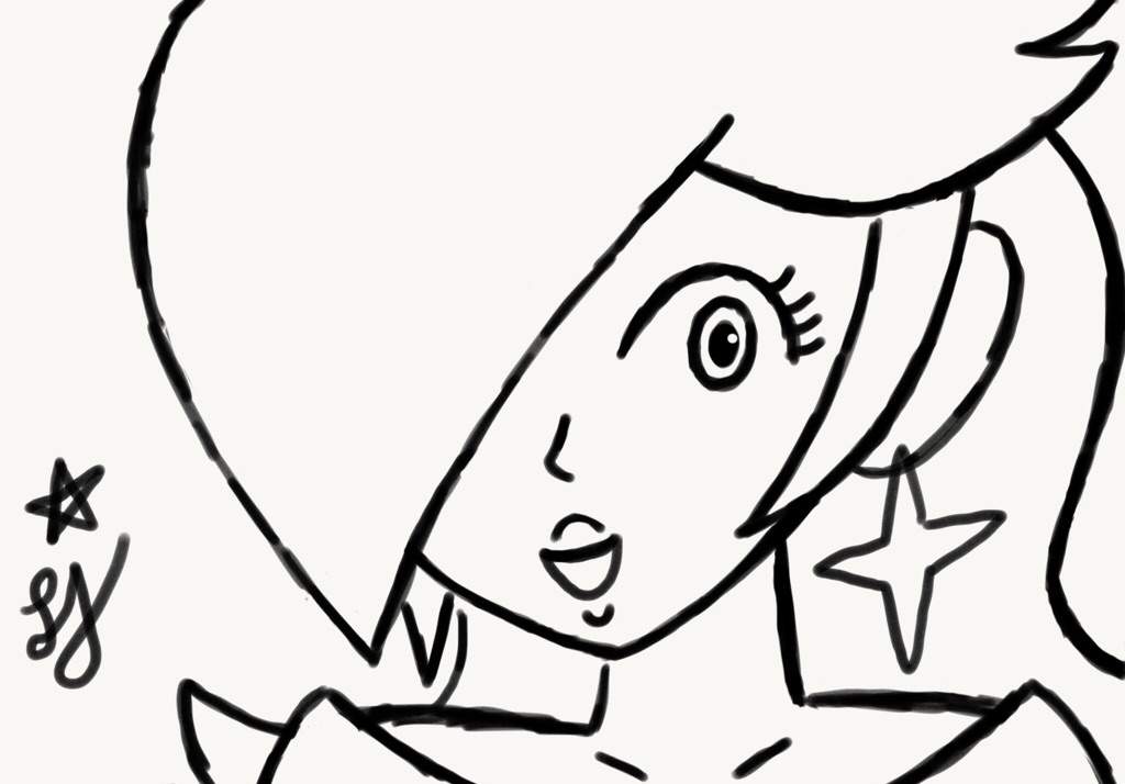 1024x714 Rosalina Sketch Mario Amino - Rosalina Sketch