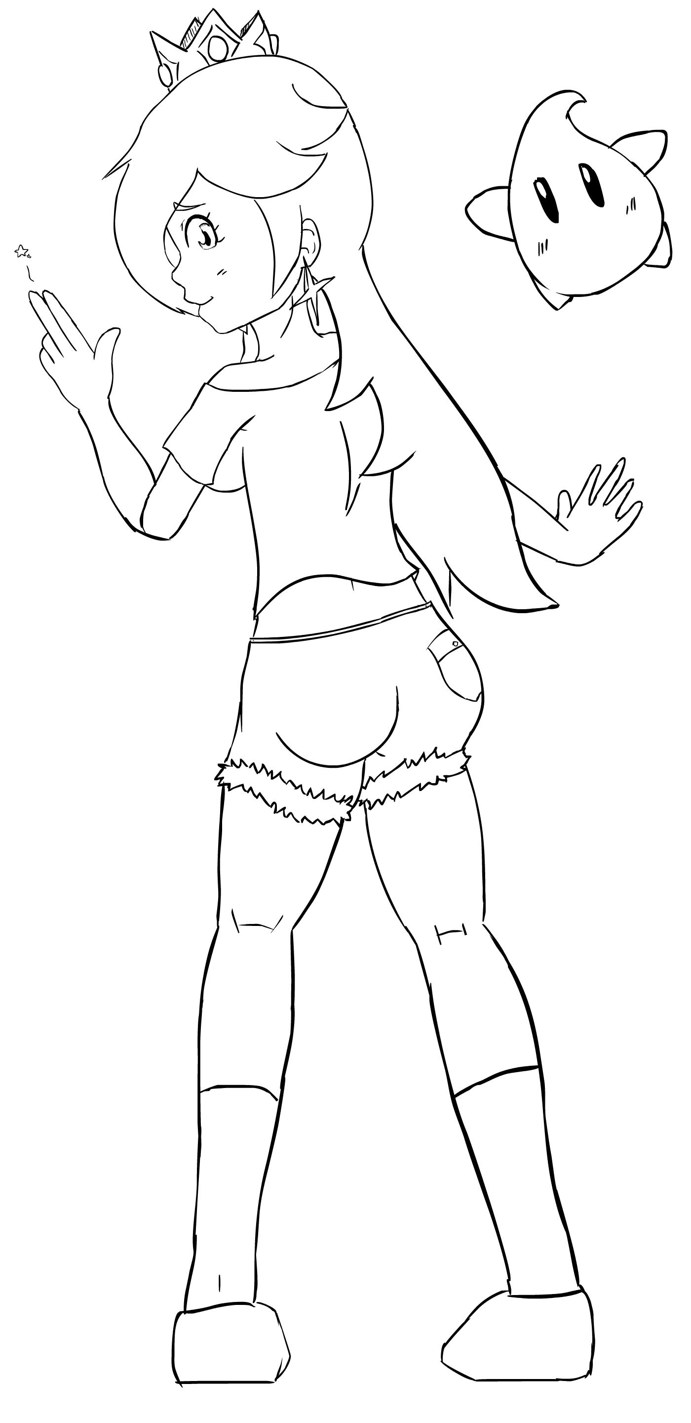 1400x2880 Rosalina Sketch By Tehcrayz On Newgrounds - Rosalina Sketch