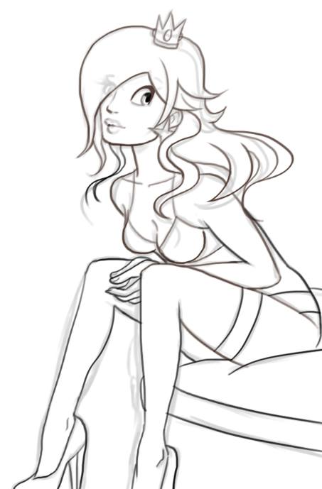 453x689 Rosalina Sketch Pinup By Pupaveg - Rosalina Sketch